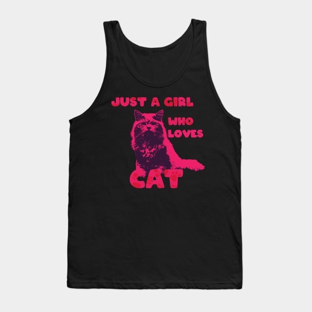 just a girl who loves cat Tank Top by Studio Paman